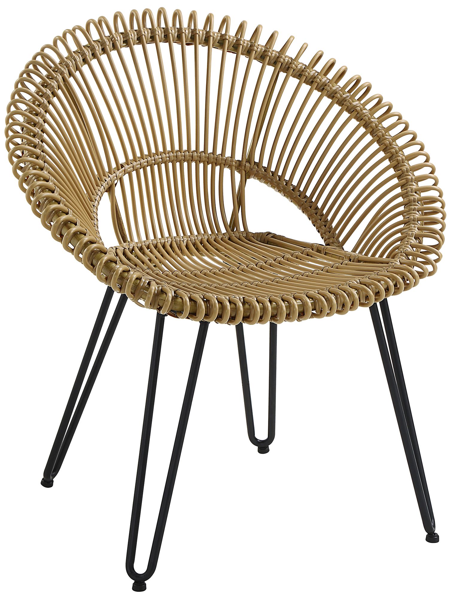 Burkina Light Brown and Black 3-Piece Outdoor Bistro Set