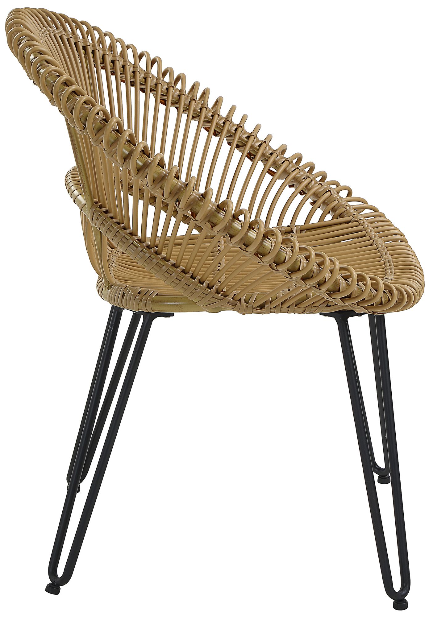 Burkina Light Brown and Black 3-Piece Outdoor Bistro Set