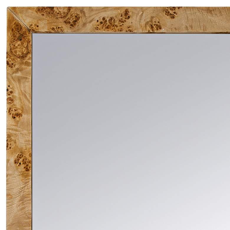 Image 2 Burl Brown Wood 31 1/2" x 71" Rectangular Floor/Wall Mirror more views