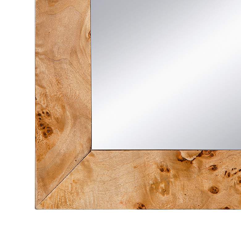 Image 3 Burl Brown Wood 31 1/2" x 71" Rectangular Floor/Wall Mirror more views