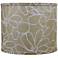 Burlap and White Floral Drum Shade 12x12x10 (Spider)