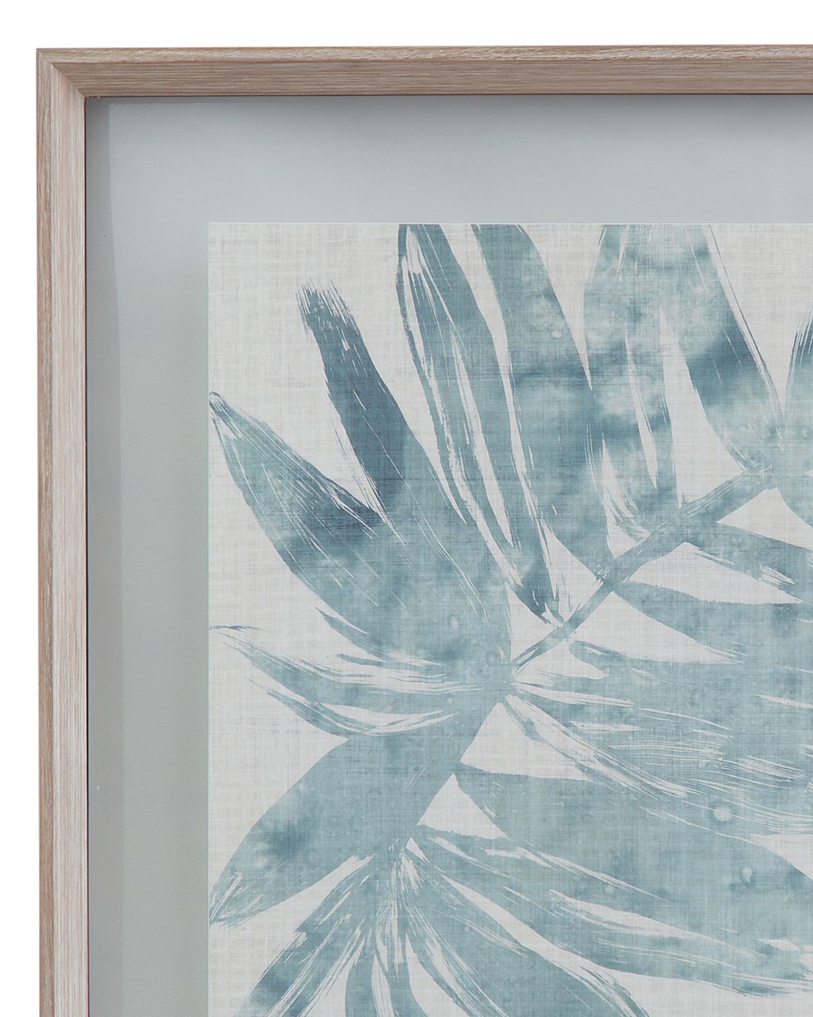 Image 2 Burlap Ocean Palm 24" x 24" Framed Print Set of 4 - Made to Order more views