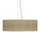 Burlap Print 24" Wide Four Light Pendant Chandelier