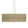 Burlap Print 24" Wide Four Light Pendant Chandelier