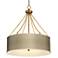 Burlap Print Dana Antique Brass Pendant Light