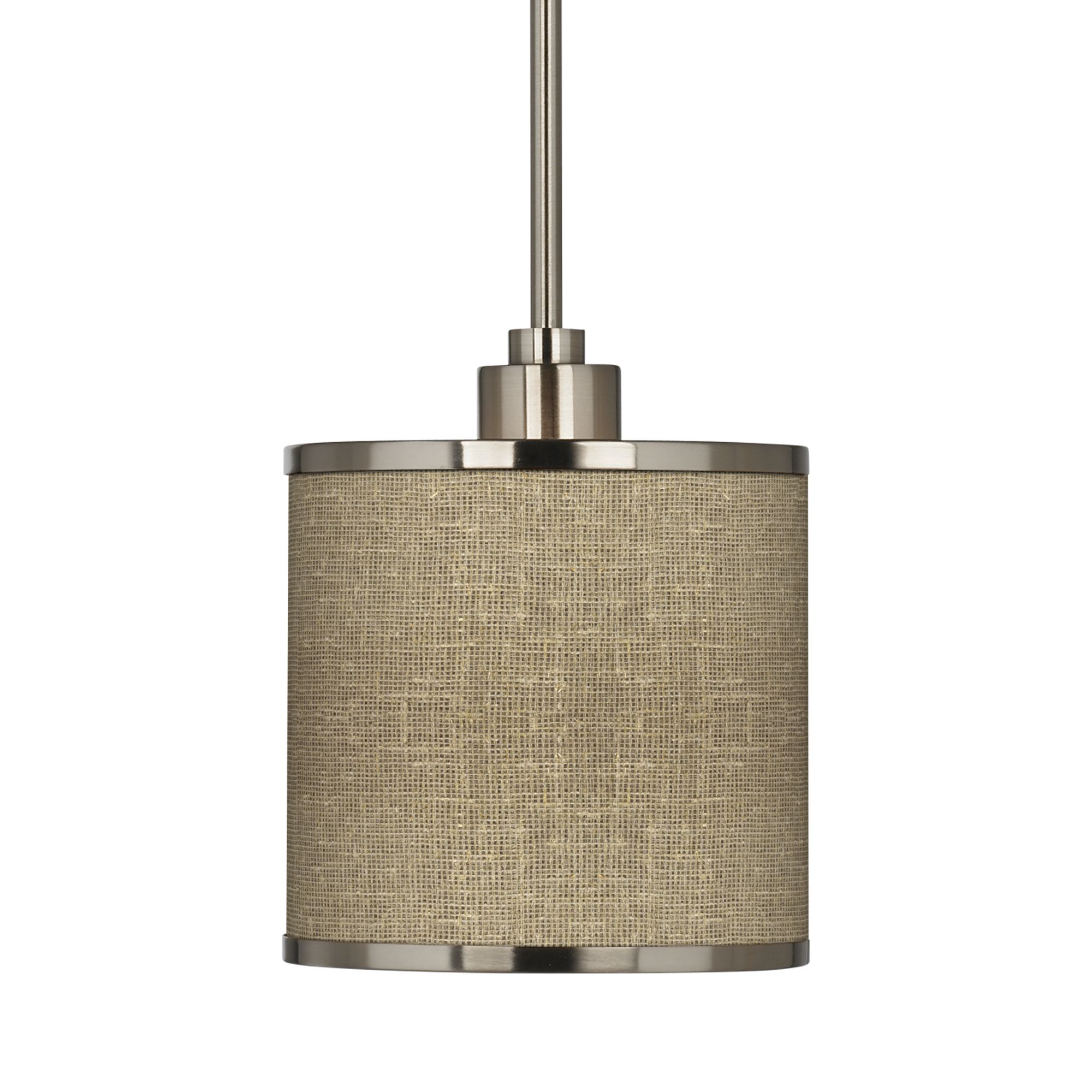 Image 3 Burlap Print Giclee Glow Mini Pendant Light more views