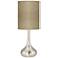Burlap Print Giclee Modern Droplet Table Lamp
