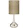 Burlap Print Giclee Modern Droplet Table Lamp