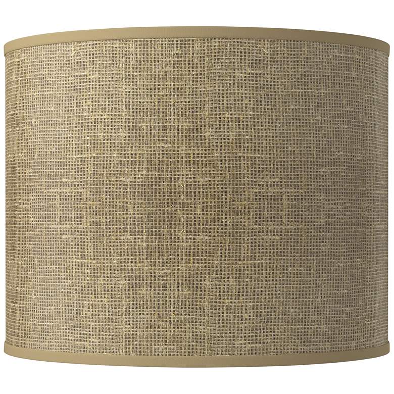 Image 1 Burlap Print Giclee Round Drum Lamp Shade 14x14x11 (Spider)