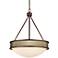 Burlap Print Lamont 20 1/2" Wide Bronze Pendant Light