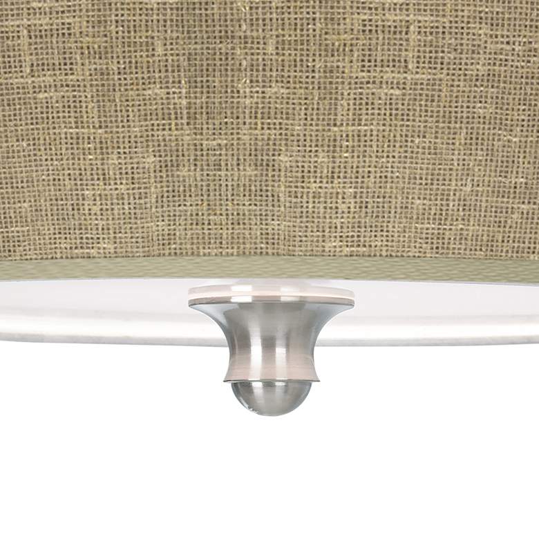 Image 4 Burlap Print Tapered Drum Giclee Ceiling Light more views