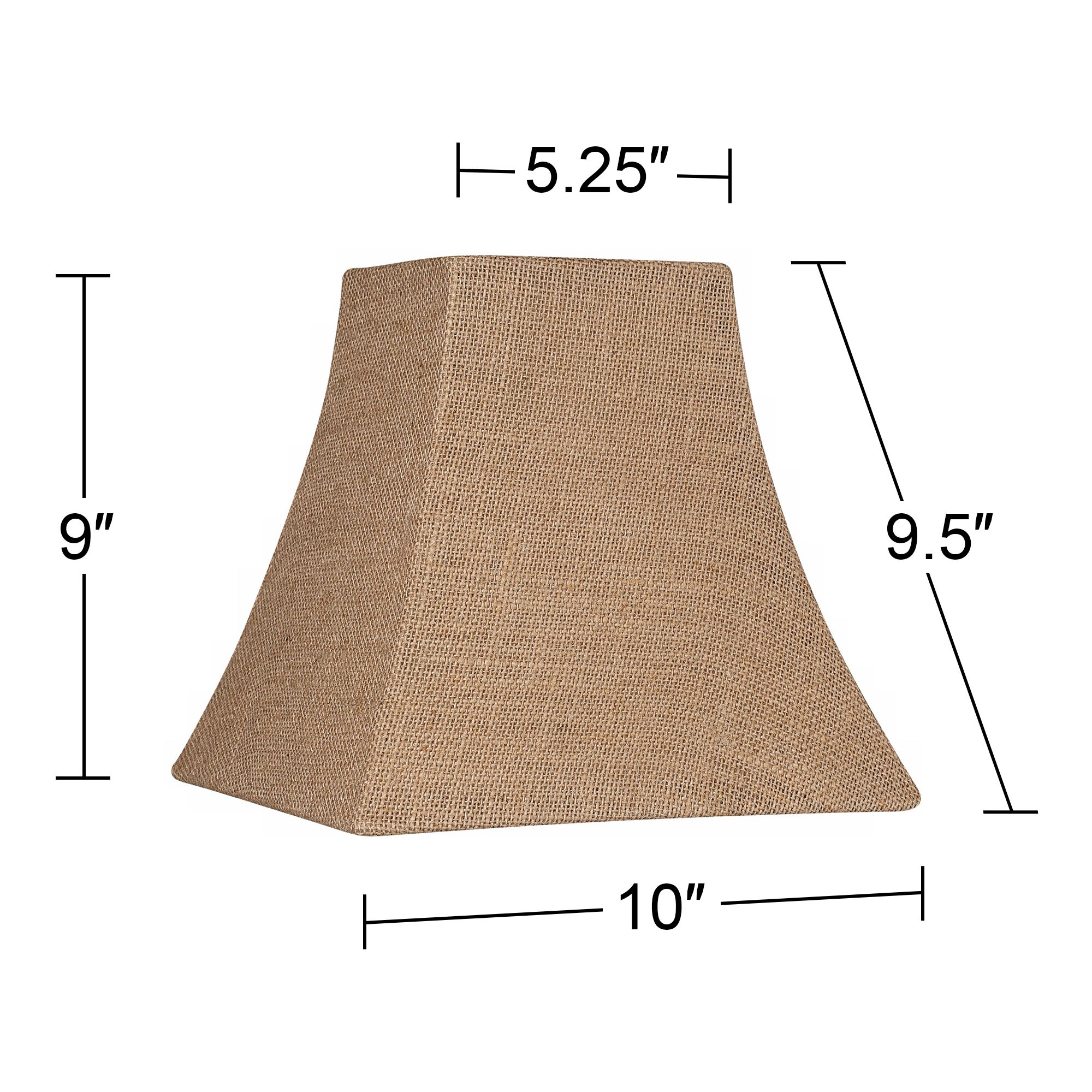 brown square lamp shade