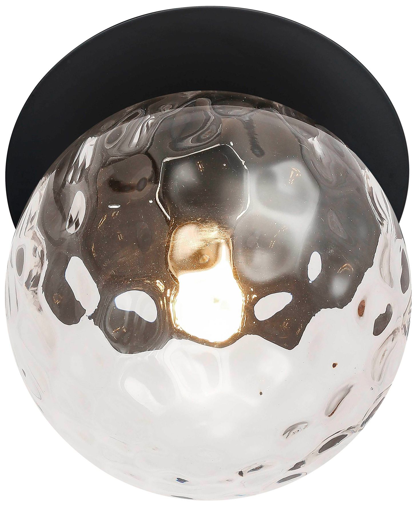 Burlat 12.5" High Clear, Matte Black Wall Sconce