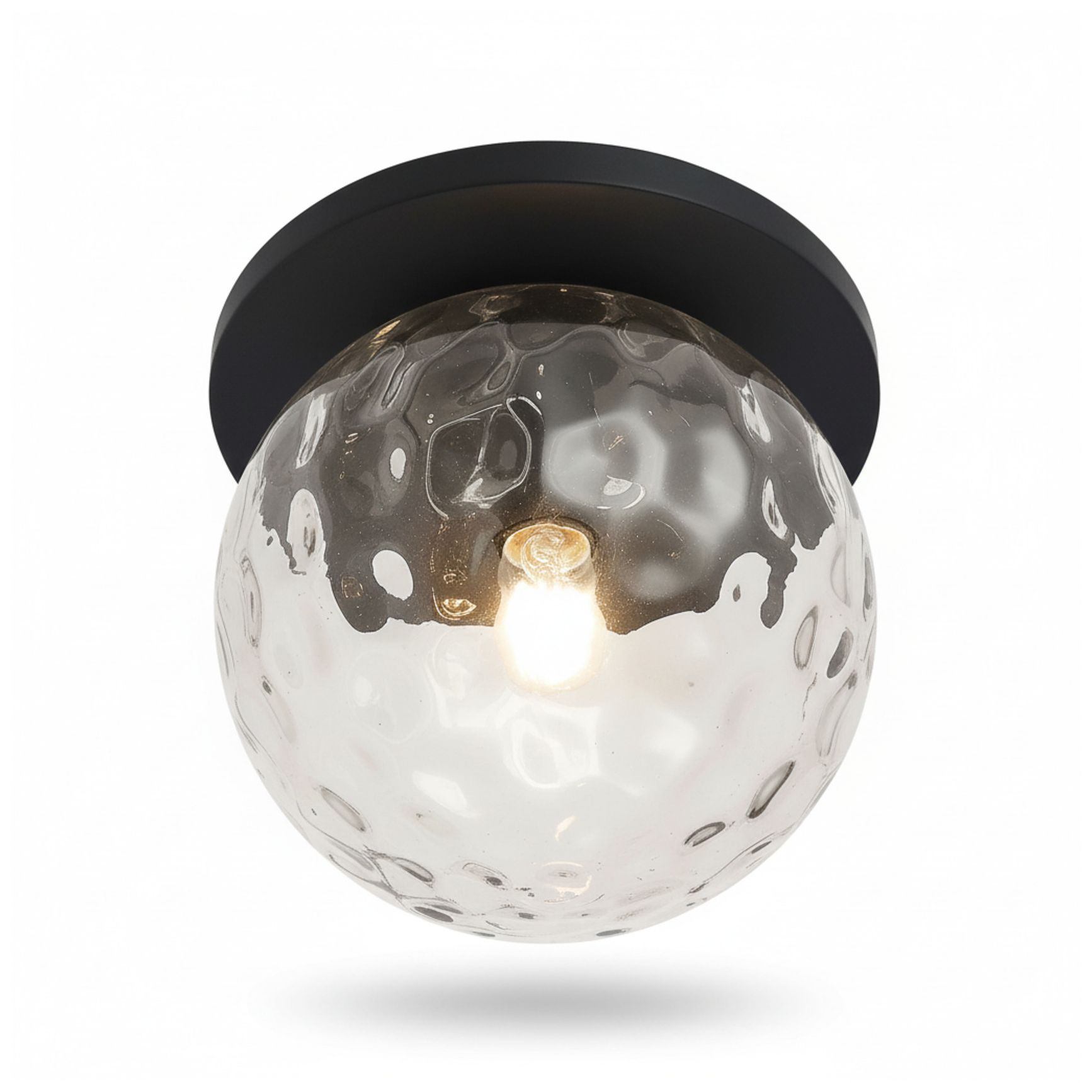 Image 2 Burlat 12.5" High Clear, Matte Black Wall Sconce more views