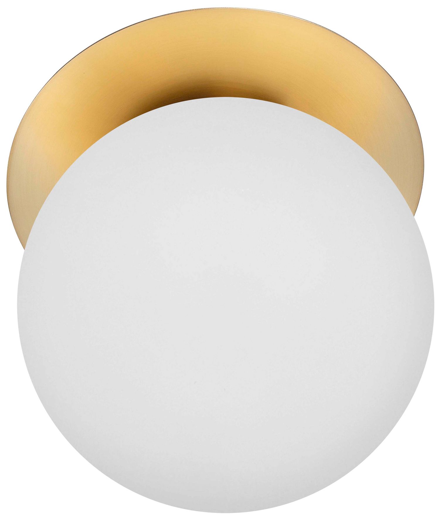 Burlat 12.5" High White, Aged Brass Wall Sconce