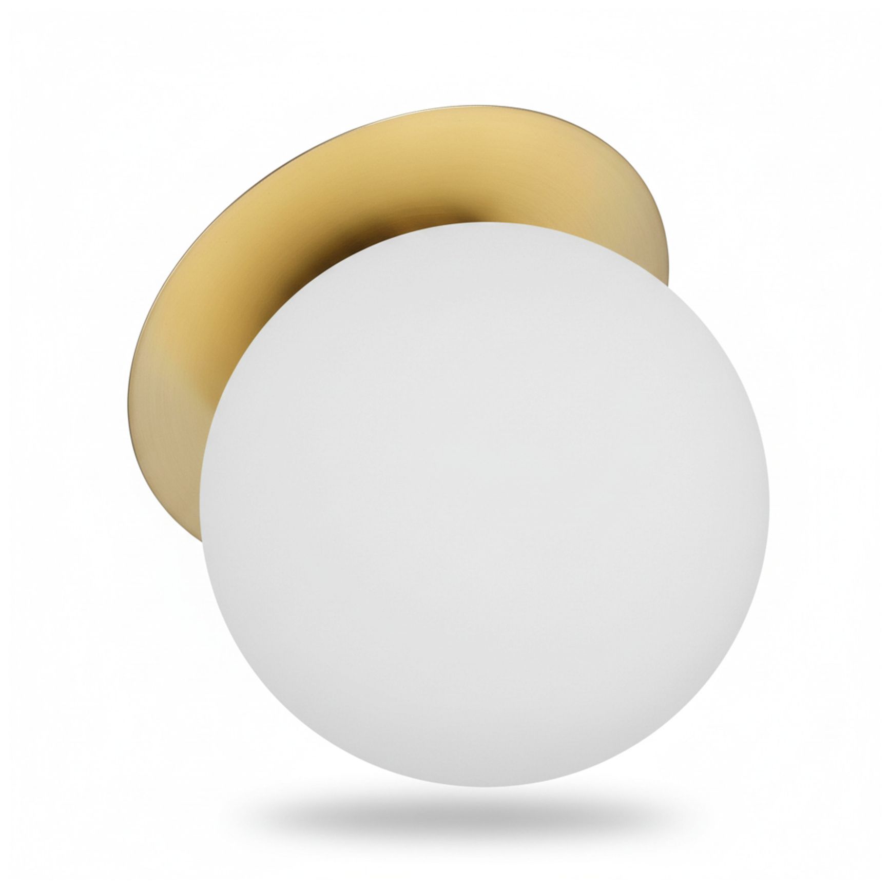 Image 2 Burlat 12.5" High White, Aged Brass Wall Sconce more views