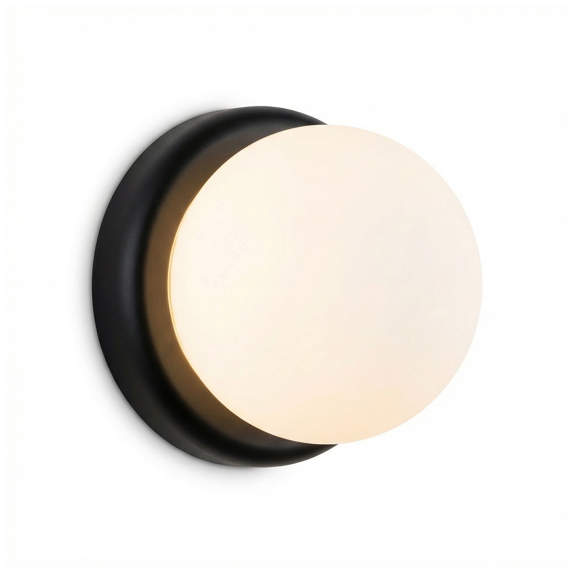 Image 2 Burlat 12.5" High White, Matte Black Wall Sconce more views