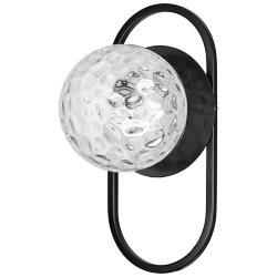 Burlat 12" High Matte Black Finish Wall Sconce w/ Clear Shade