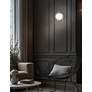 2_Burlat 12" High Polished Chrome Finish Wall Sconce w/ White Shade more views