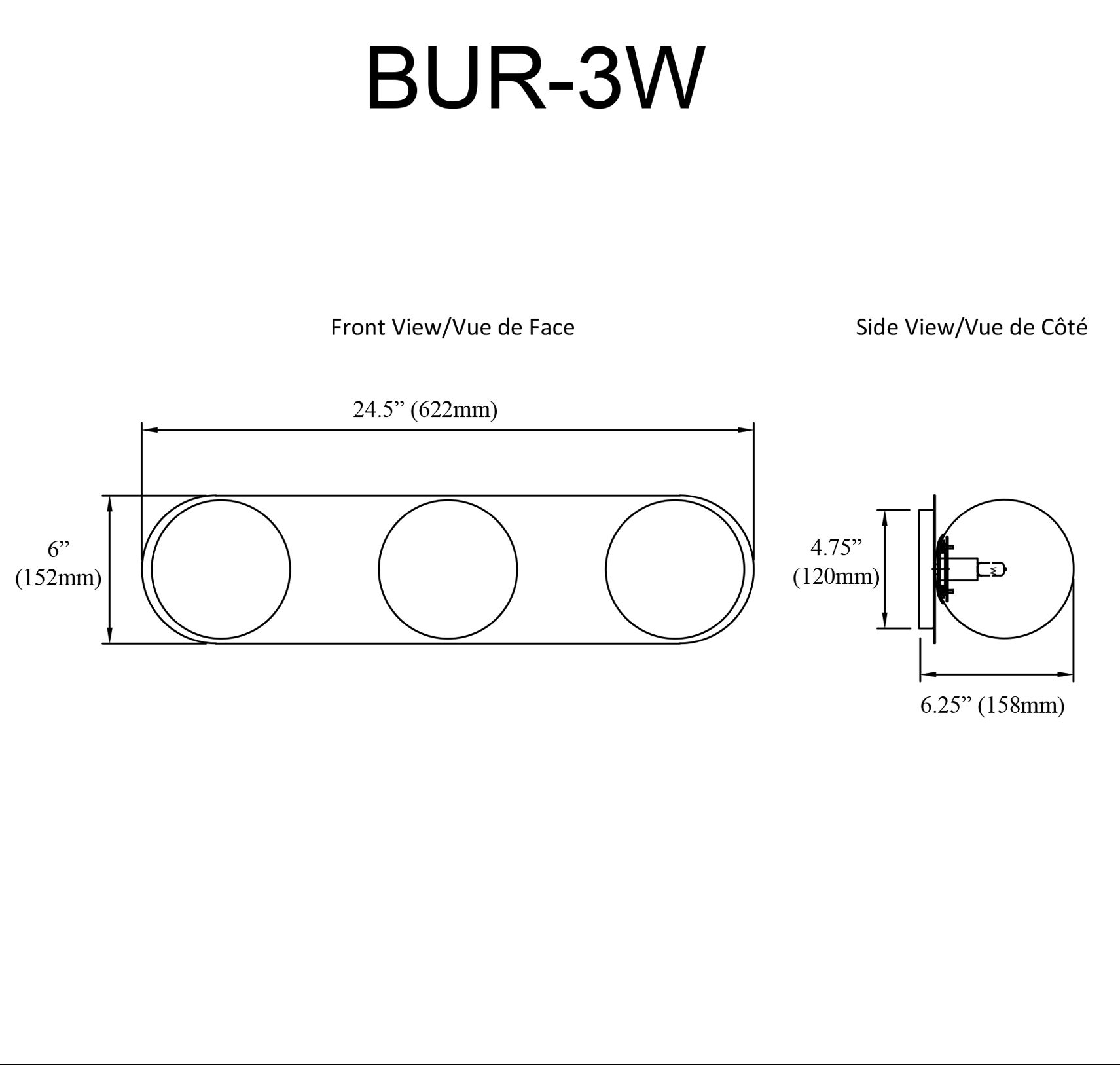 Image 2 Burlat 24.5" Wide 3 Light Matte Black Vanity Light With Clear Glass more views