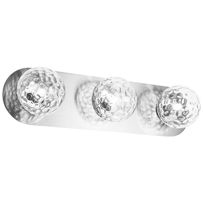 Image 1 Burlat 24.5" Wide 3 Light Polished Chrome Vanity Light With Clear Glas