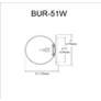 3_Burlat 6" High Alabaster Finish Wall Sconce w/ White Shade more views