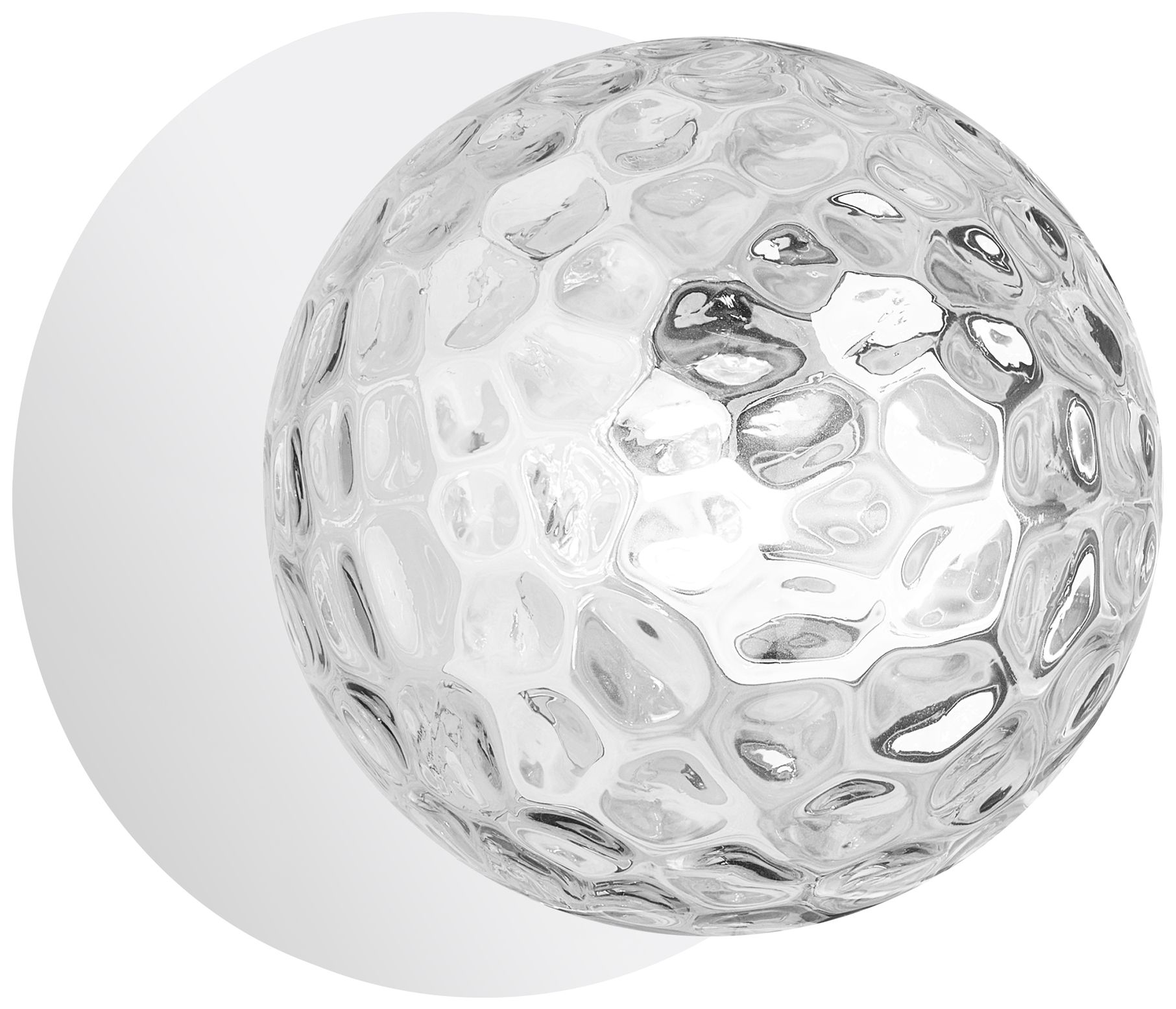 Burlat 6" High Clear, Matte White Wall Sconce