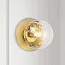 1_Burlat 6" High Aged Brass Wall Sconce