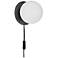 Burlat 6" High Matte Black Globe Wall Sconce