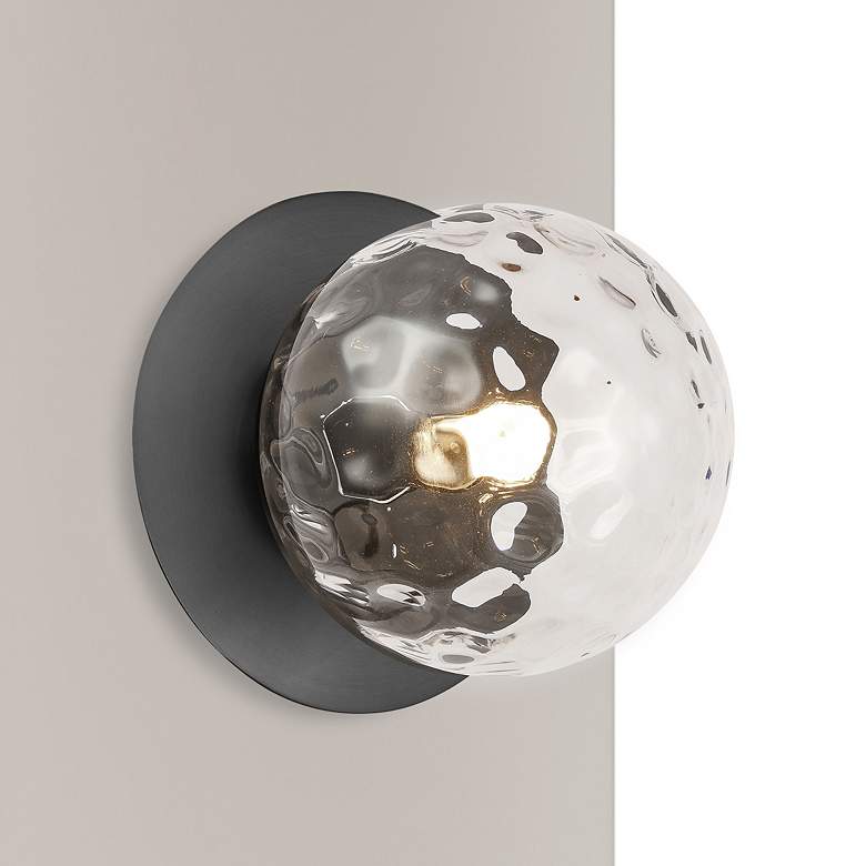 Image 1 Burlat 6" High Matte Black Wall Sconce