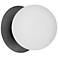 Burlat 6" High Matte Black White Glass Wall Sconce