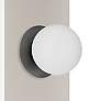 1_Burlat 6" High Matte Black White Glass Wall Sconce
