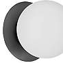 3_Burlat 6" High Matte Black White Glass Wall Sconce more views