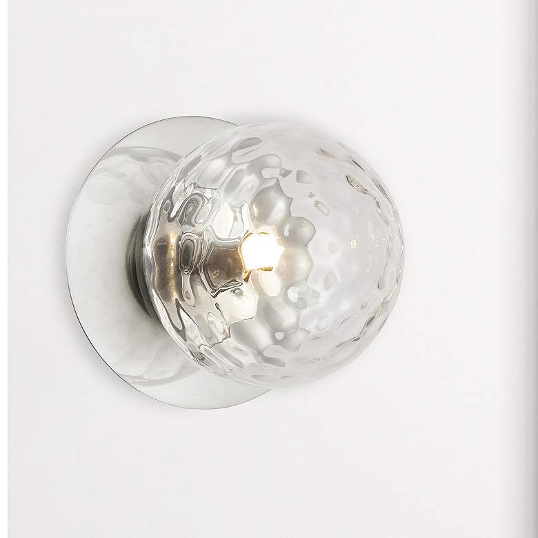 Image 1 Burlat 6" High Polished Chrome Wall Sconce