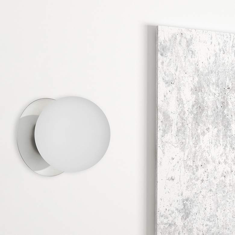 Image 3 Burlat 6" High Polished Chrome Wall Sconce more views