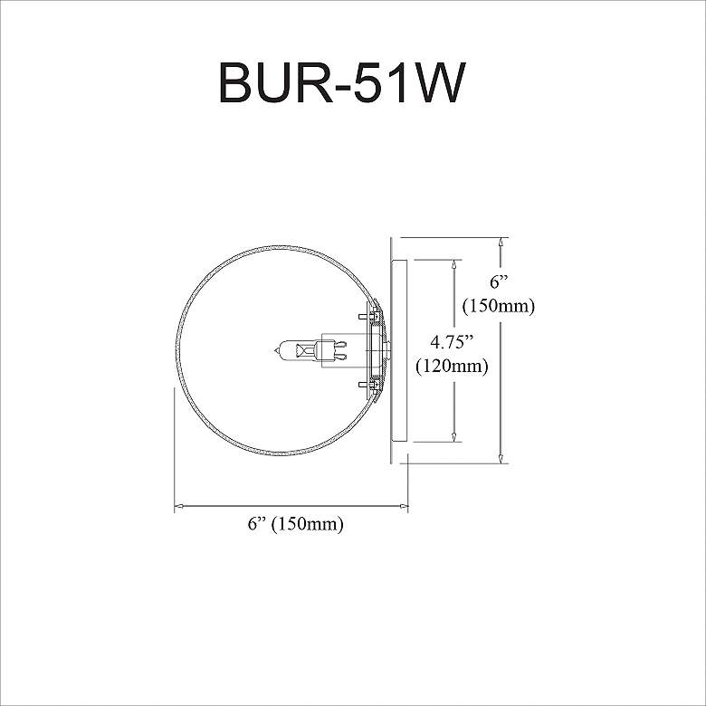 Image 4 Burlat 6" High Polished Chrome Wall Sconce more views