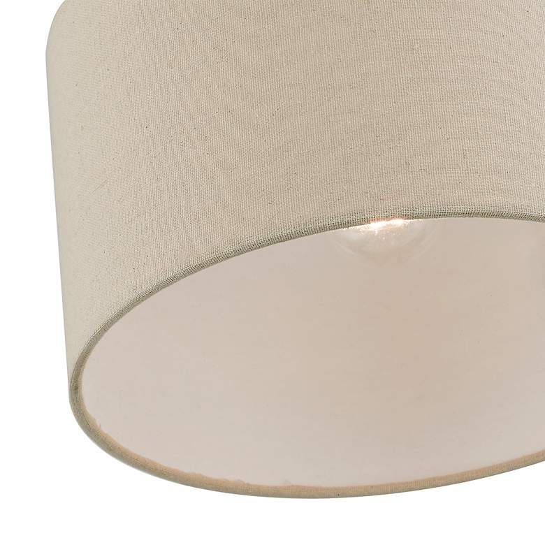 Image 6 Burnett 10" Wide Antique Gold Leaf Drum Ceiling Light more views