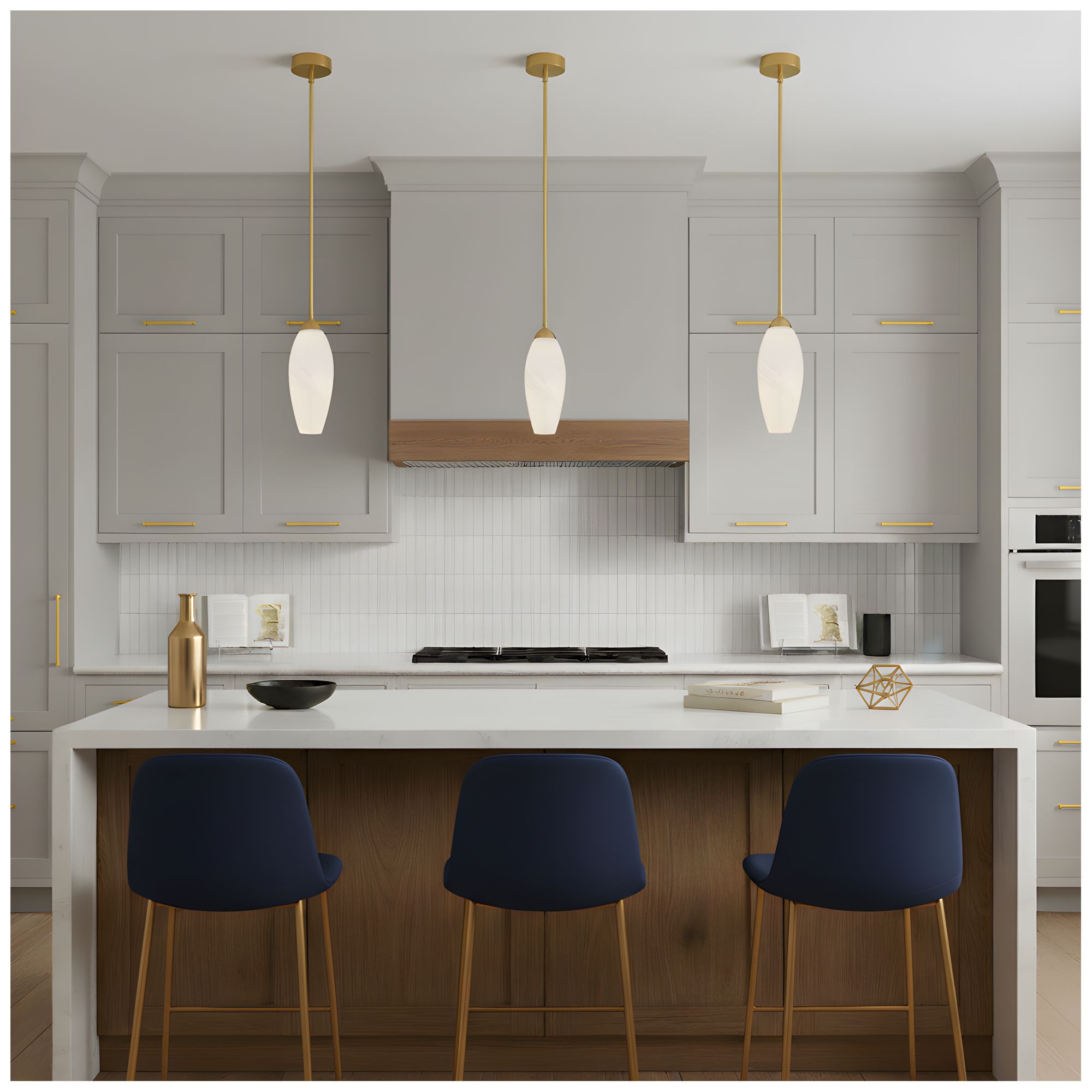 Image 7 Burnett Integrated LED Brushed Gold Mini Pendant Light more views