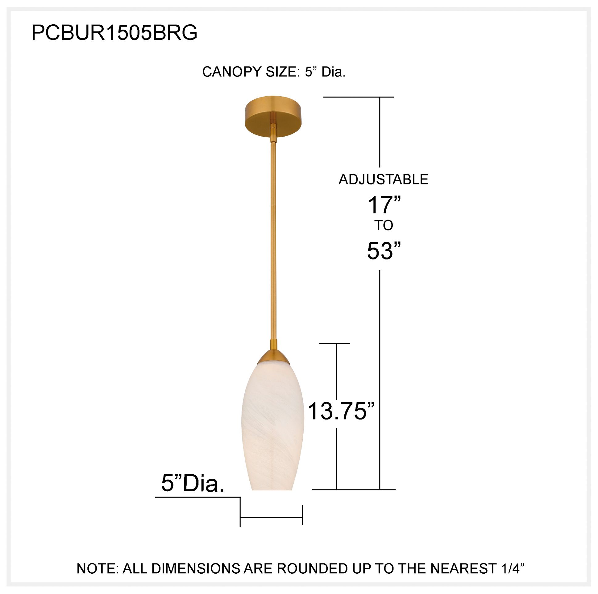 Burnett Integrated LED Brushed Gold Mini Pendant Light