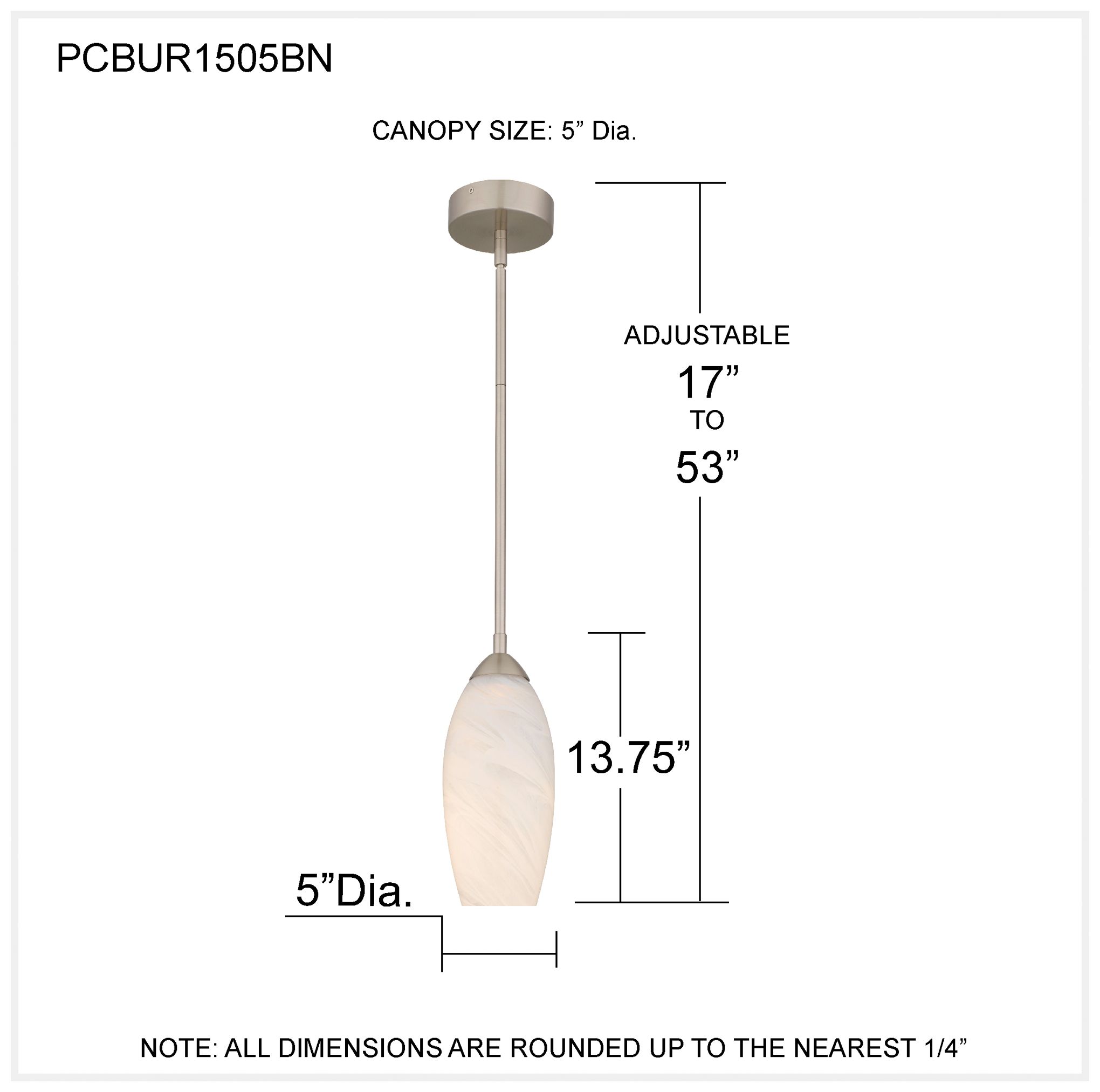 Burnett Integrated LED Brushed Nickel Mini Pendant Light