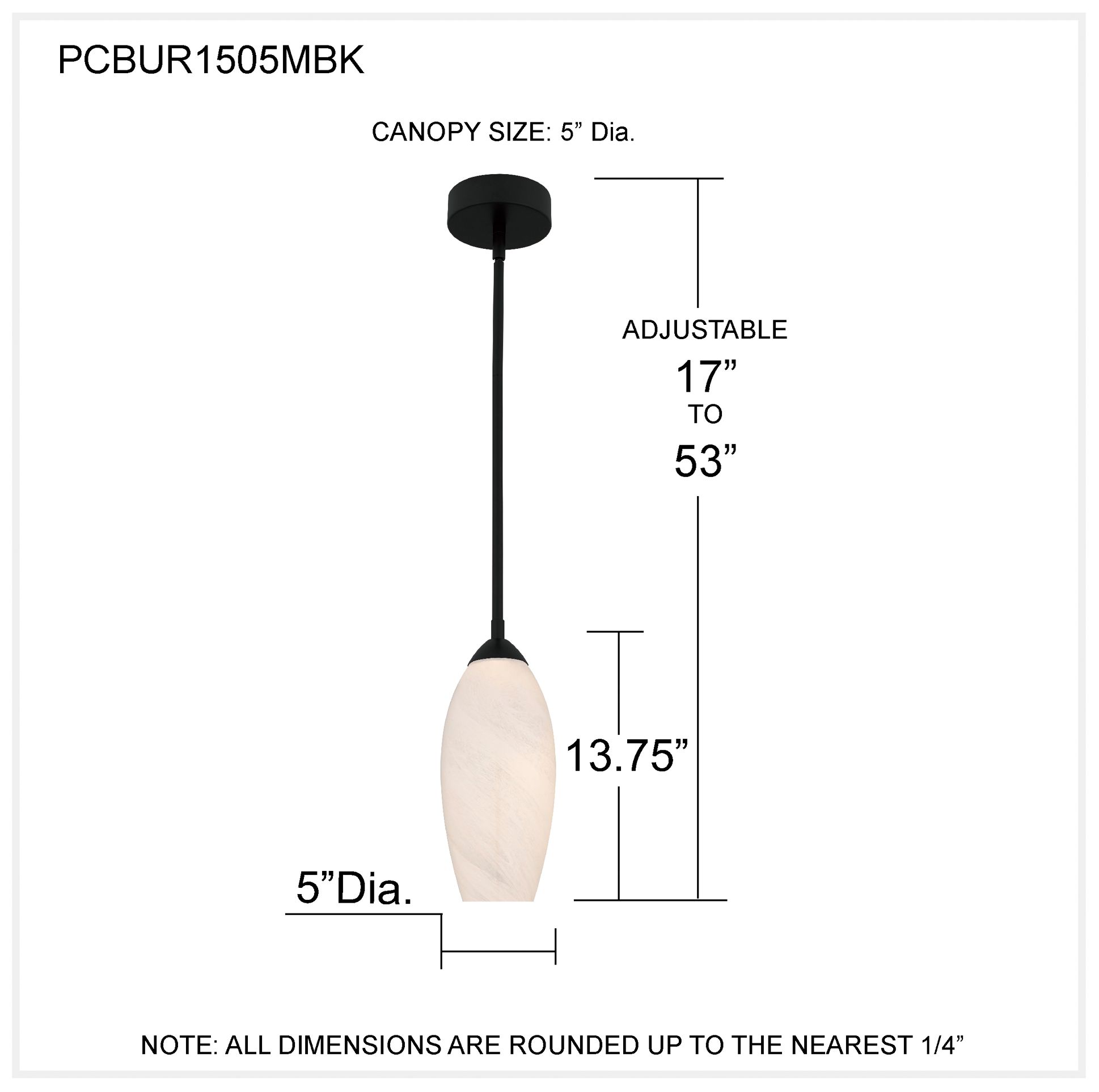 Burnett Integrated LED Matte Black Mini Pendant Light