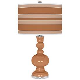 Image1 of Burnt Almond Bold Stripe Apothecary Table Lamp