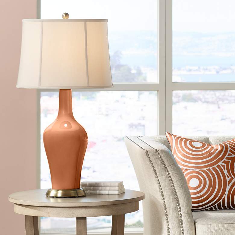 Image 1 Burnt Almond Brown Anya Table Lamp