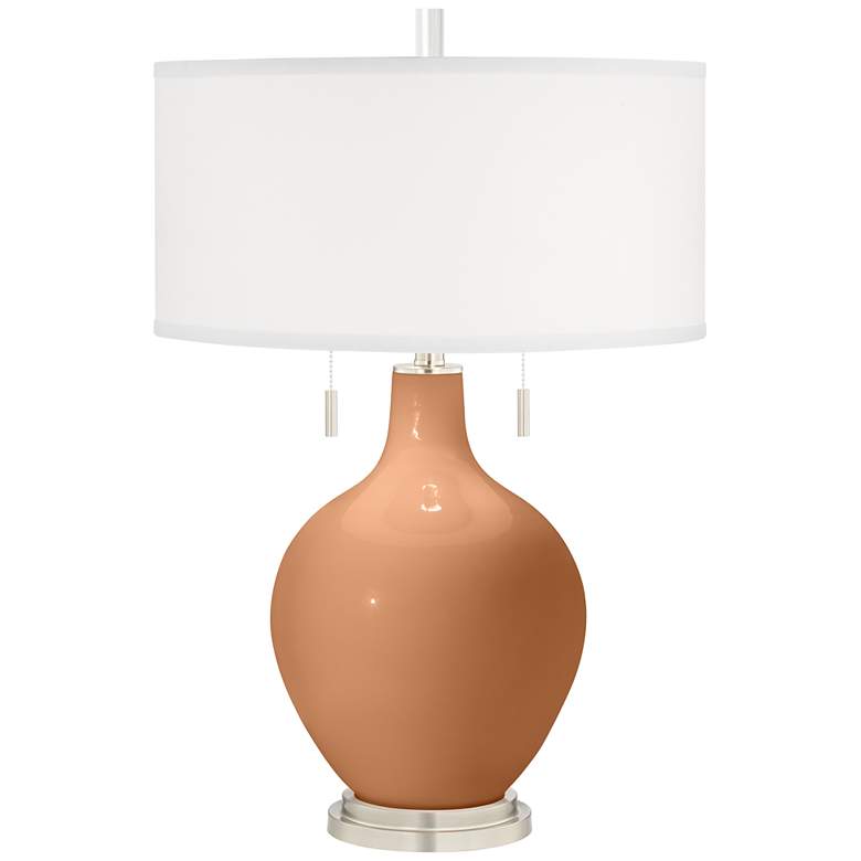 Image 2 Burnt Almond Brown Toby Table Lamp