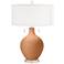 Burnt Almond Brown Toby Table Lamp