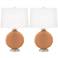 Burnt Almond Carrie Table Lamps Set of 2 from Color Plus