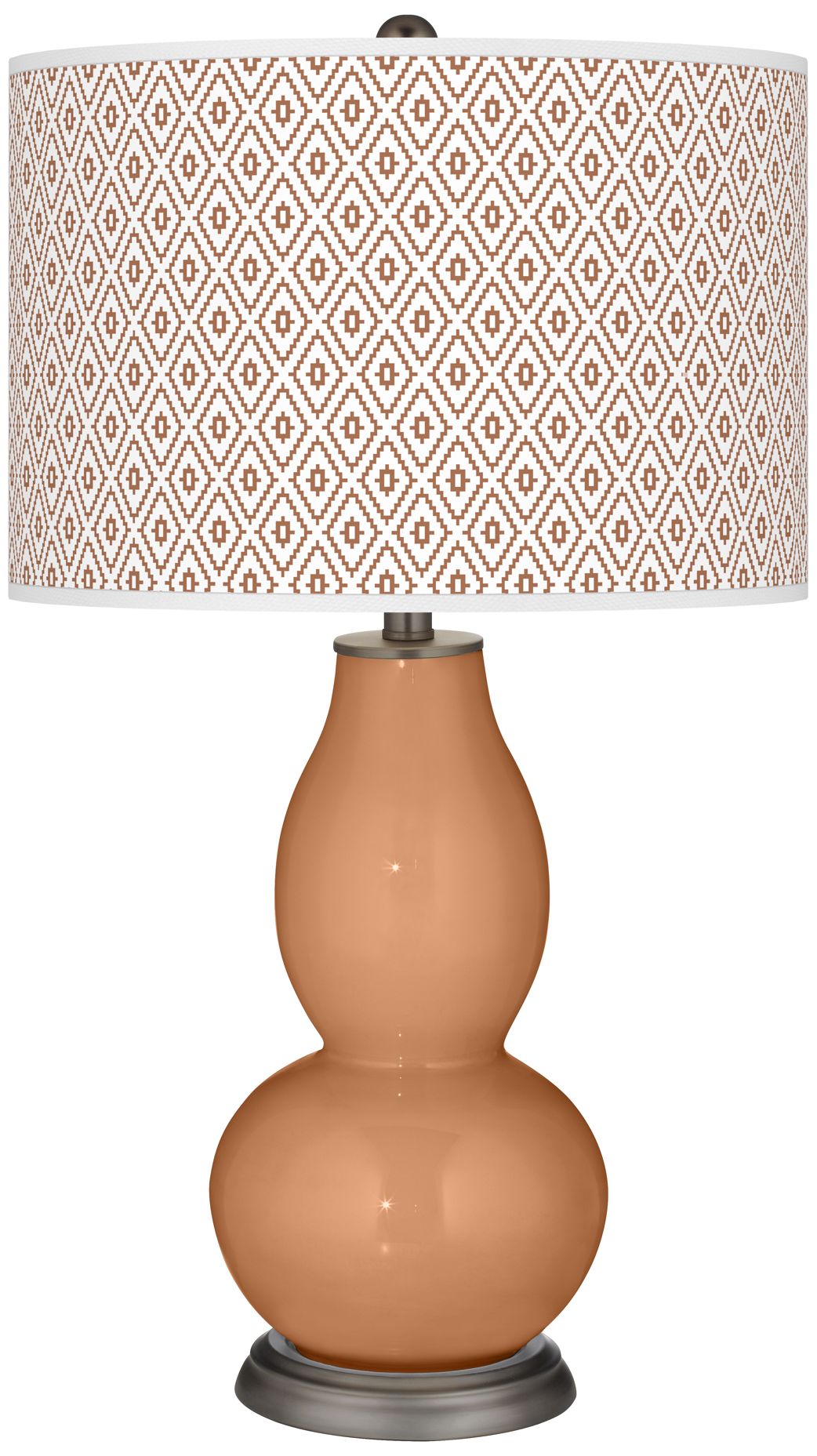 Image Burnt Almond Diamonds Double Gourd Table Lamp