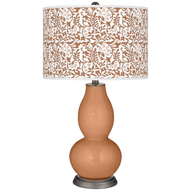 Image 1 Burnt Almond Gardenia Double Gourd Table Lamp