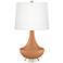 Burnt Almond Gillan Glass Table Lamp with Dimmer