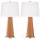 Burnt Almond Leo Table Lamps Set of 2 from Color Plus